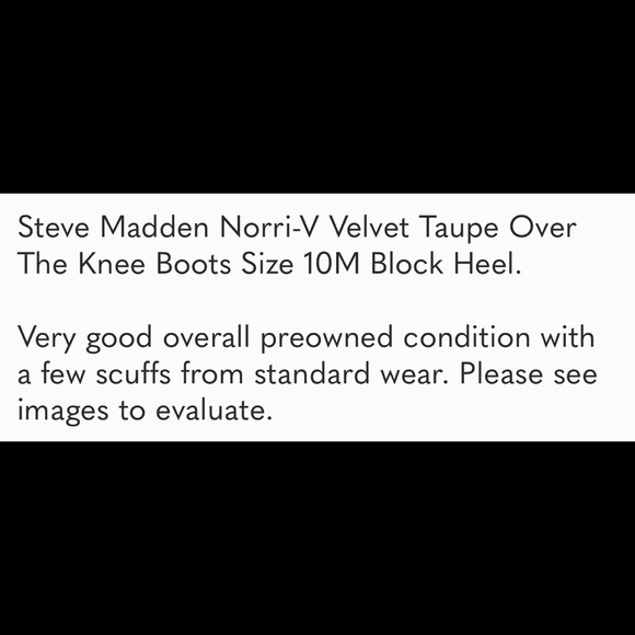 Steve Madden Nori V Velvet Taupe overknee boots in very good condition - Picture 6 of 7